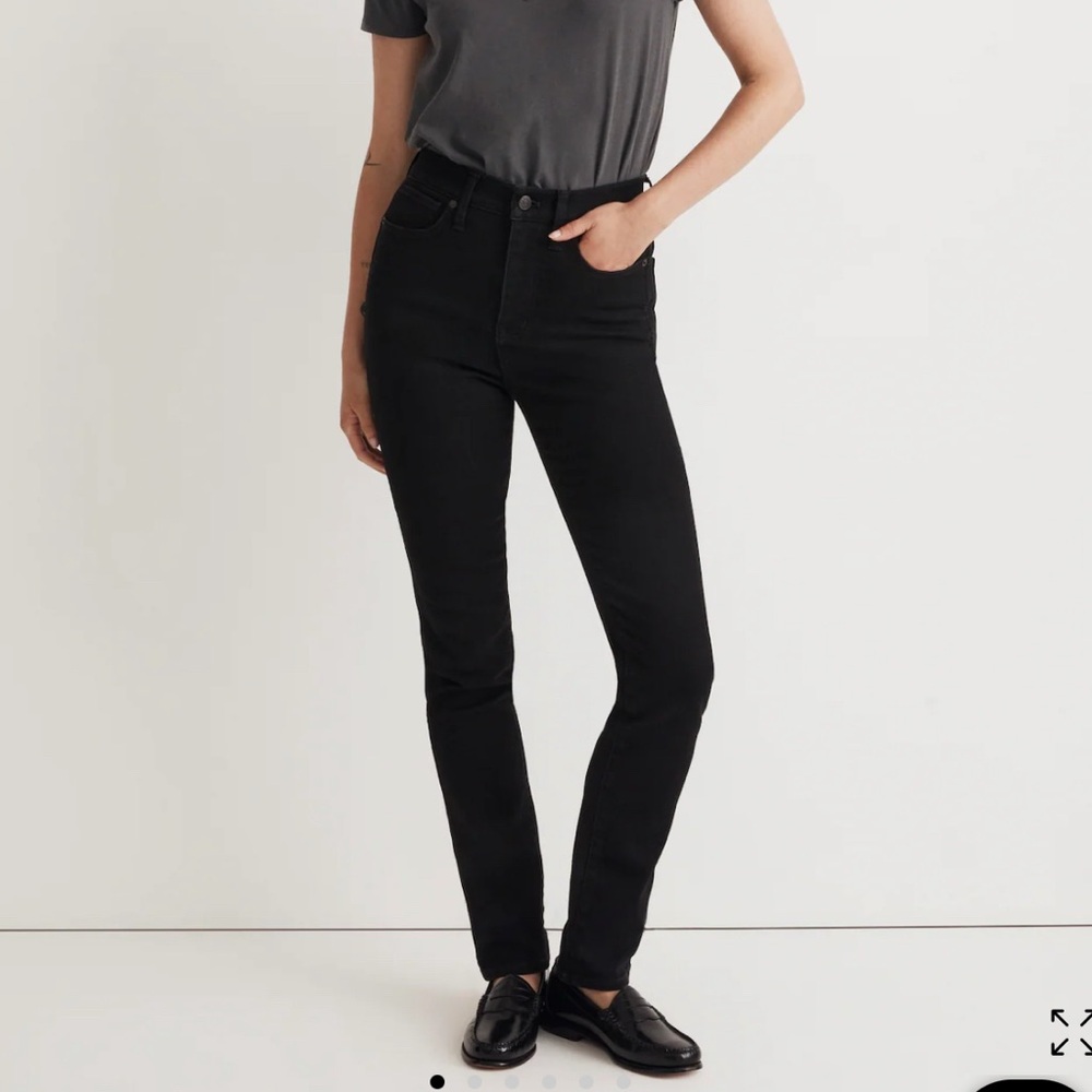Madewell Women's Black Mid-Rise Stovepipe Jeans